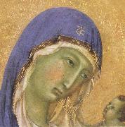 Duccio di Buoninsegna Detail of The Virgin Mary and angel predictor,Saint oil painting artist